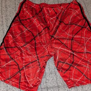 ⭐Red and Black Patterned Athletic Shorts